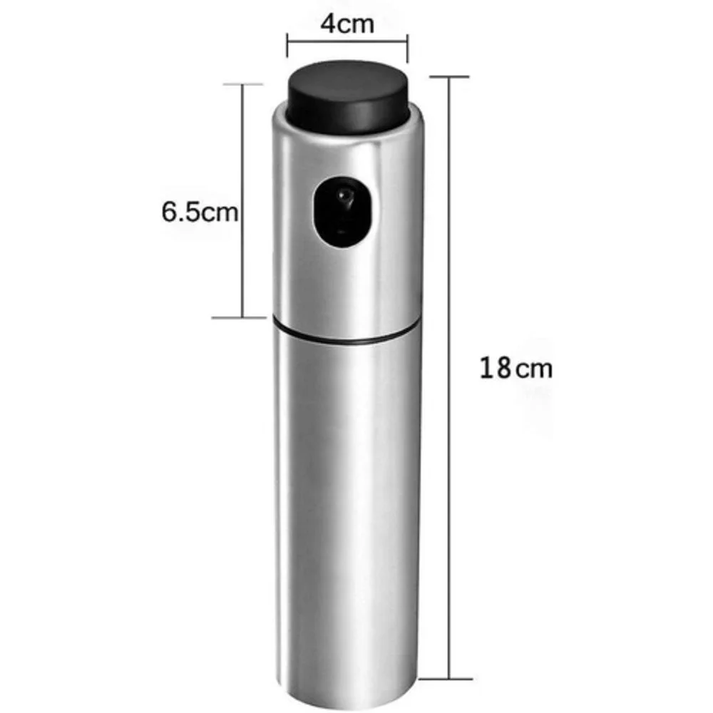 2 Pack Stainless Steel Oil Sprayer Mister for Cooking BBQ Salad Silver‎ 18cm